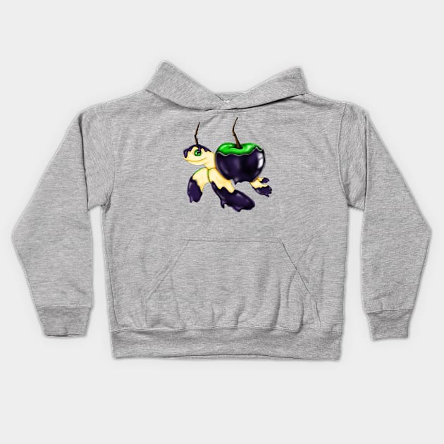 Candy apple turtle Kids Hoodie by Hooked on